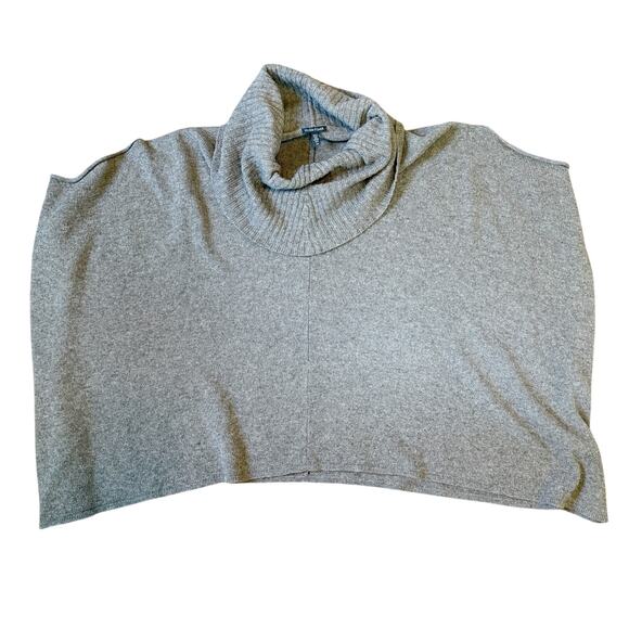 Eileen Fisher Brown/Gray Wool Cowl Neck Poncho Size S/M - Picture 1 of 3